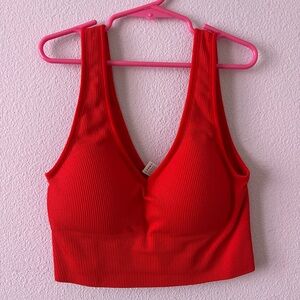 90 Degree By Reflex Vibrant Red Sports Bra Tank